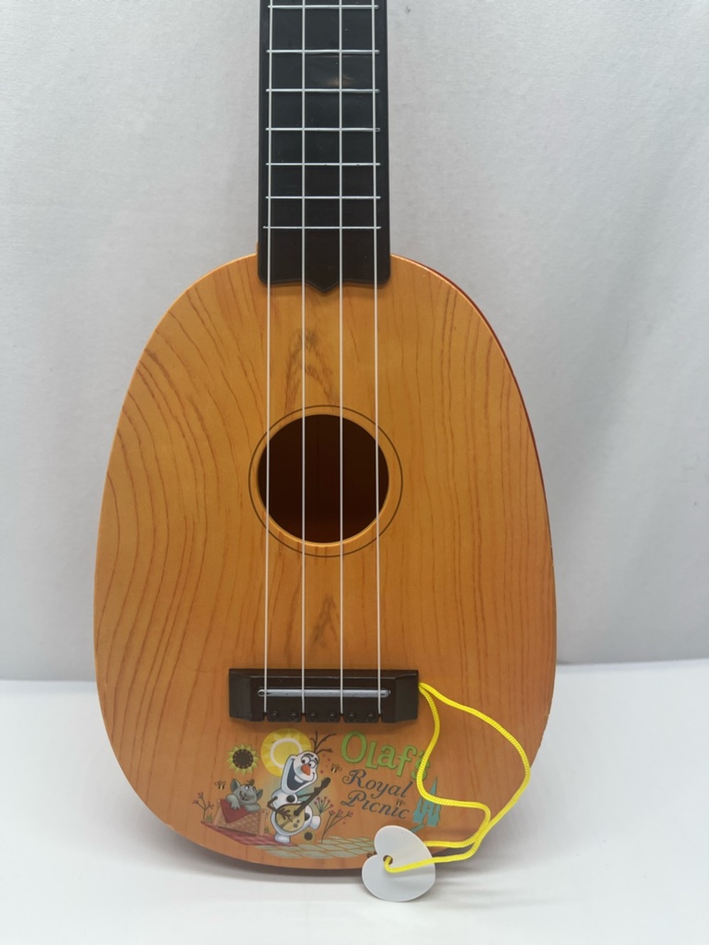Disney Olaf Wooden Look Orange and Black Kids Ukulele Toy - Picture 6 of 6